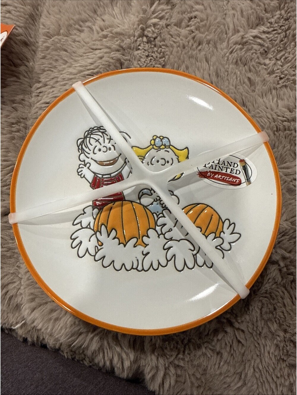 Peanuts Snoopy Halloween Party Appetizer Plates Set of 4 “It’s The Great Pumpin